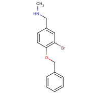 398151-35-4 1-(3-bromo-4-phenylmethoxyphenyl)-N-methylmethanamine chemical structure
