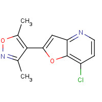 1360911-33-6 7-chloro-2-(3,5-dimethyl-1,2-oxazol-4-yl)furo[3,2-b]pyridine chemical structure