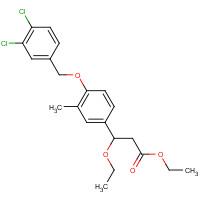 1202577-45-4 ethyl 3-[4-[(3,4-dichlorophenyl)methoxy]-3-methylphenyl]-3-ethoxypropanoate chemical structure