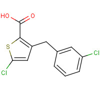 1014644-88-2 5-chloro-3-[(3-chlorophenyl)methyl]thiophene-2-carboxylic acid chemical structure