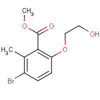 1616290-42-6 methyl 3-bromo-6-(2-hydroxyethoxy)-2-methylbenzoate chemical structure