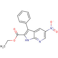 1127423-92-0 ethyl 5-nitro-3-phenyl-1H-pyrrolo[2,3-b]pyridine-2-carboxylate chemical structure