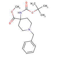 294180-37-3 methyl 1-benzyl-4-[(2-methylpropan-2-yl)oxycarbonylamino]piperidine-4-carboxylate chemical structure