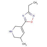 124218-42-4 3-ethyl-5-(3-methyl-1,2,3,6-tetrahydropyridin-5-yl)-1,2,4-oxadiazole chemical structure