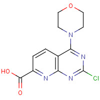 1439818-90-2 2-chloro-4-morpholin-4-ylpyrido[2,3-d]pyrimidine-7-carboxylic acid chemical structure