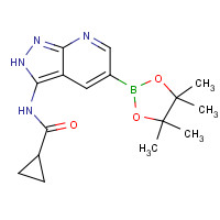 405224-26-2 N-[5-(4,4,5,5-tetramethyl-1,3,2-dioxaborolan-2-yl)-2H-pyrazolo[3,4-b]pyridin-3-yl]cyclopropanecarboxamide chemical structure