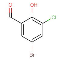 19652-33-6 5-bromo-3-chloro-2-hydroxybenzaldehyde chemical structure
