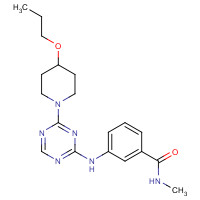 1332300-42-1 N-methyl-3-[[4-(4-propoxypiperidin-1-yl)-1,3,5-triazin-2-yl]amino]benzamide chemical structure