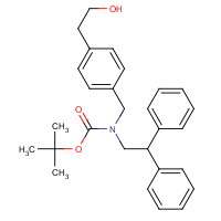 950502-47-3 tert-butyl N-(2,2-diphenylethyl)-N-[[4-(2-hydroxyethyl)phenyl]methyl]carbamate chemical structure