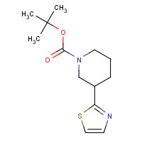 630121-83-4 tert-butyl 3-(1,3-thiazol-2-yl)piperidine-1-carboxylate chemical structure
