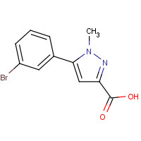 852816-28-5 5-(3-bromophenyl)-1-methylpyrazole-3-carboxylic acid chemical structure