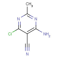 76574-37-3 4-amino-6-chloro-2-methylpyrimidine-5-carbonitrile chemical structure