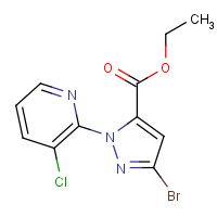 500011-92-7 ethyl 5-bromo-2-(3-chloropyridin-2-yl)pyrazole-3-carboxylate chemical structure