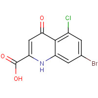 123157-69-7 7-bromo-5-chloro-4-oxo-1H-quinoline-2-carboxylic acid chemical structure