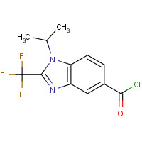 690632-69-0 1-propan-2-yl-2-(trifluoromethyl)benzimidazole-5-carbonyl chloride chemical structure