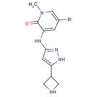 1346674-26-7 3-[[5-(azetidin-3-yl)-1H-pyrazol-3-yl]amino]-5-bromo-1-methylpyridin-2-one chemical structure
