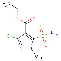 100784-26-7 ethyl 3-chloro-1-methyl-5-sulfamoylpyrazole-4-carboxylate chemical structure