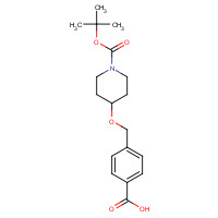 934570-52-2 4-[[1-[(2-methylpropan-2-yl)oxycarbonyl]piperidin-4-yl]oxymethyl]benzoic acid chemical structure