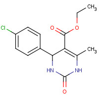 5948-71-0 ethyl 4-(4-chlorophenyl)-6-methyl-2-oxo-3,4-dihydro-1H-pyrimidine-5-carboxylate chemical structure