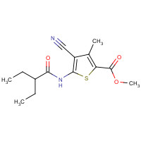 544465-47-6 methyl 4-cyano-5-(2-ethylbutanoylamino)-3-methylthiophene-2-carboxylate chemical structure