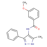 645417-99-8 3-methoxy-N-(5-methyl-3-phenyl-1H-pyrazol-4-yl)benzamide chemical structure