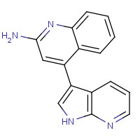 1391088-55-3 4-(1H-pyrrolo[2,3-b]pyridin-3-yl)quinolin-2-amine chemical structure