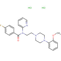 223699-41-0 4-fluoro-N-[2-[4-(2-methoxyphenyl)piperazin-1-yl]ethyl]-N-pyridin-2-ylbenzamide;dihydrochloride chemical structure