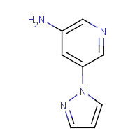 1314355-70-8 5-pyrazol-1-ylpyridin-3-amine chemical structure
