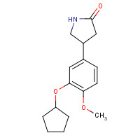 61413-54-5 4-(3-cyclopentyloxy-4-methoxyphenyl)pyrrolidin-2-one chemical structure