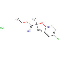 1252672-74-4 ethyl 2-(5-chloropyridin-2-yl)oxy-2-methylpropanimidate;hydrochloride chemical structure