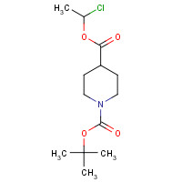 1174161-99-9 1-O-tert-butyl 4-O-(1-chloroethyl) piperidine-1,4-dicarboxylate chemical structure