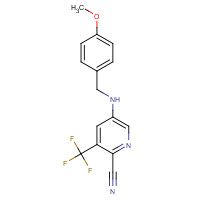 956104-45-3 5-[(4-methoxyphenyl)methylamino]-3-(trifluoromethyl)pyridine-2-carbonitrile chemical structure