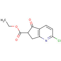 41598-57-6 ethyl 2-chloro-5-oxo-6,7-dihydrocyclopenta[b]pyridine-6-carboxylate chemical structure