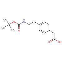 132691-14-6 2-[4-[2-[(2-methylpropan-2-yl)oxycarbonylamino]ethyl]phenyl]acetic acid chemical structure