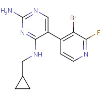 1169699-07-3 5-(3-bromo-2-fluoropyridin-4-yl)-4-N-(cyclopropylmethyl)pyrimidine-2,4-diamine chemical structure