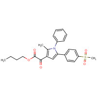 1005451-81-9 butyl 2-[2-methyl-5-(4-methylsulfonylphenyl)-1-phenylpyrrol-3-yl]-2-oxoacetate chemical structure