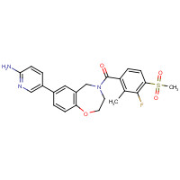 1251156-08-7 [7-(6-aminopyridin-3-yl)-3,5-dihydro-2H-1,4-benzoxazepin-4-yl]-(3-fluoro-2-methyl-4-methylsulfonylphenyl)methanone chemical structure