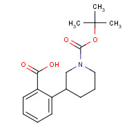 908334-22-5 2-[1-[(2-methylpropan-2-yl)oxycarbonyl]piperidin-3-yl]benzoic acid chemical structure