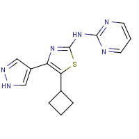 1235313-49-1 5-cyclobutyl-4-(1H-pyrazol-4-yl)-N-pyrimidin-2-yl-1,3-thiazol-2-amine chemical structure