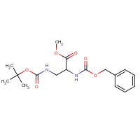 315498-37-4 methyl 3-[(2-methylpropan-2-yl)oxycarbonylamino]-2-(phenylmethoxycarbonylamino)propanoate chemical structure