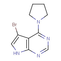 1168106-35-1 5-bromo-4-pyrrolidin-1-yl-7H-pyrrolo[2,3-d]pyrimidine chemical structure