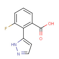 1293285-68-3 3-fluoro-2-(1H-pyrazol-5-yl)benzoic acid chemical structure