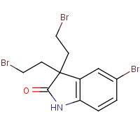 880079-37-8 5-bromo-3,3-bis(2-bromoethyl)-1H-indol-2-one chemical structure