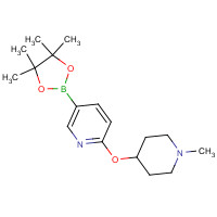 1015242-42-8 2-(1-methylpiperidin-4-yl)oxy-5-(4,4,5,5-tetramethyl-1,3,2-dioxaborolan-2-yl)pyridine chemical structure