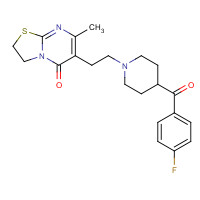86487-64-1 6-[2-[4-(4-fluorobenzoyl)piperidin-1-yl]ethyl]-7-methyl-2,3-dihydro-[1,3]thiazolo[3,2-a]pyrimidin-5-one chemical structure