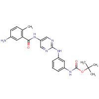 1613228-52-6 tert-butyl N-[3-[[5-[(5-amino-2-methylbenzoyl)amino]pyrimidin-2-yl]amino]phenyl]carbamate chemical structure