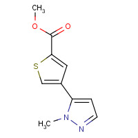 1047629-03-7 methyl 4-(2-methylpyrazol-3-yl)thiophene-2-carboxylate chemical structure