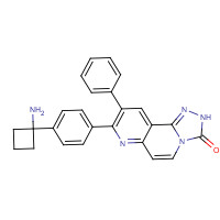 1032349-93-1 8-[4-(1-aminocyclobutyl)phenyl]-9-phenyl-2H-[1,2,4]triazolo[3,4-f][1,6]naphthyridin-3-one chemical structure