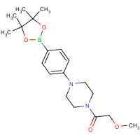1415794-09-0 2-methoxy-1-[4-[4-(4,4,5,5-tetramethyl-1,3,2-dioxaborolan-2-yl)phenyl]piperazin-1-yl]ethanone chemical structure