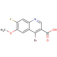 1430732-12-9 4-bromo-7-fluoro-6-methoxyquinoline-3-carboxylic acid chemical structure